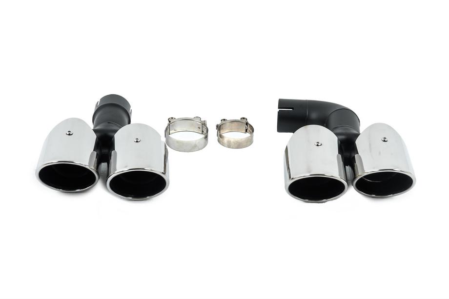 BMW X4 G02 2018- Exhaust Tips Silver in X4M F98 Style (V1) Image