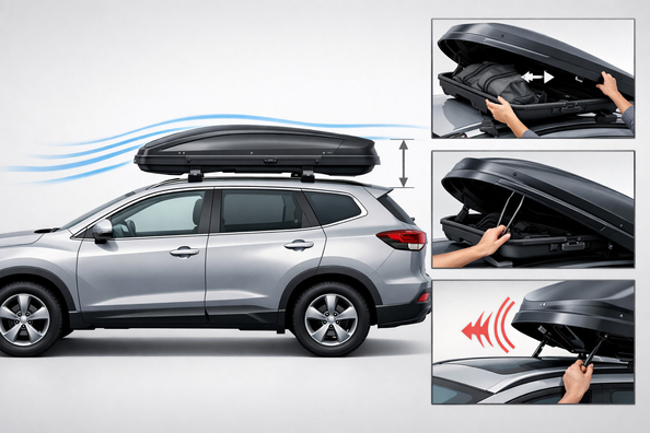 How to choose a roof box: less noise, right height, easy opening Photo 1