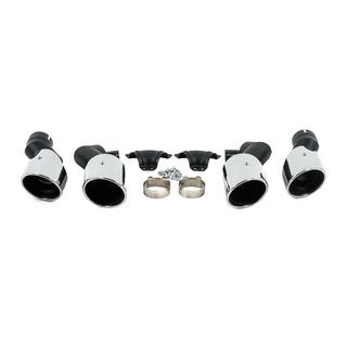 V2 Silver exhaust tips in X5M F95 style photo 1