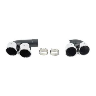 V1 Silver exhaust tips in X5M F95 style photo 1