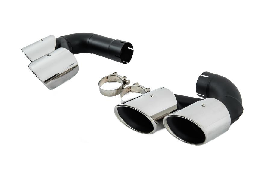 BMW X5 G05 2019–2026 V1 Silver exhaust tips in X5M F95 style Photo 3