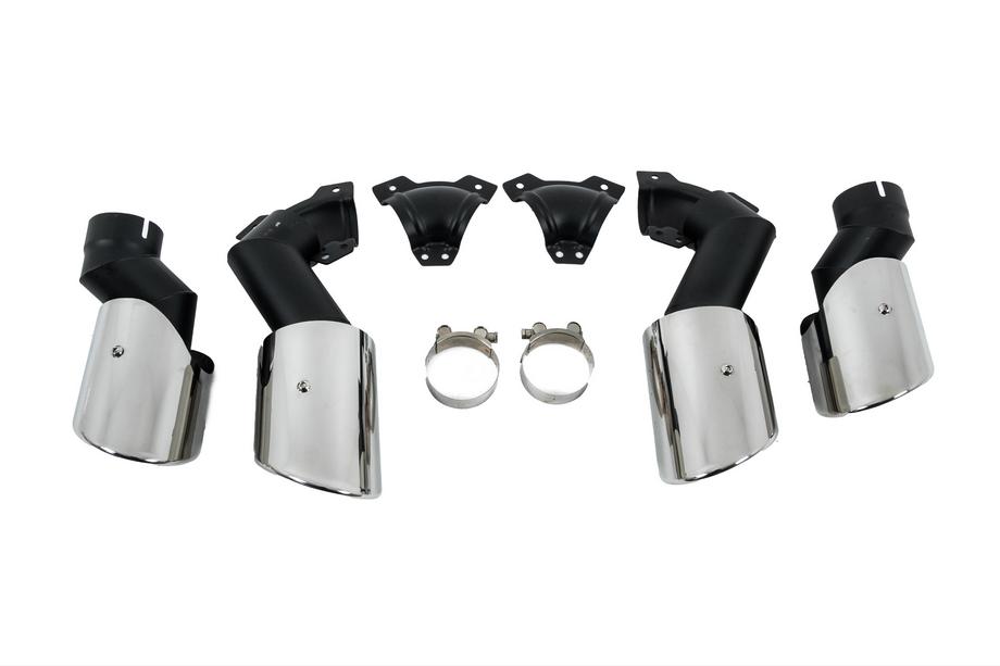 BMW X6 G06 2019–2027 V2 Silver exhaust tips in X6M F96 style Photo 2