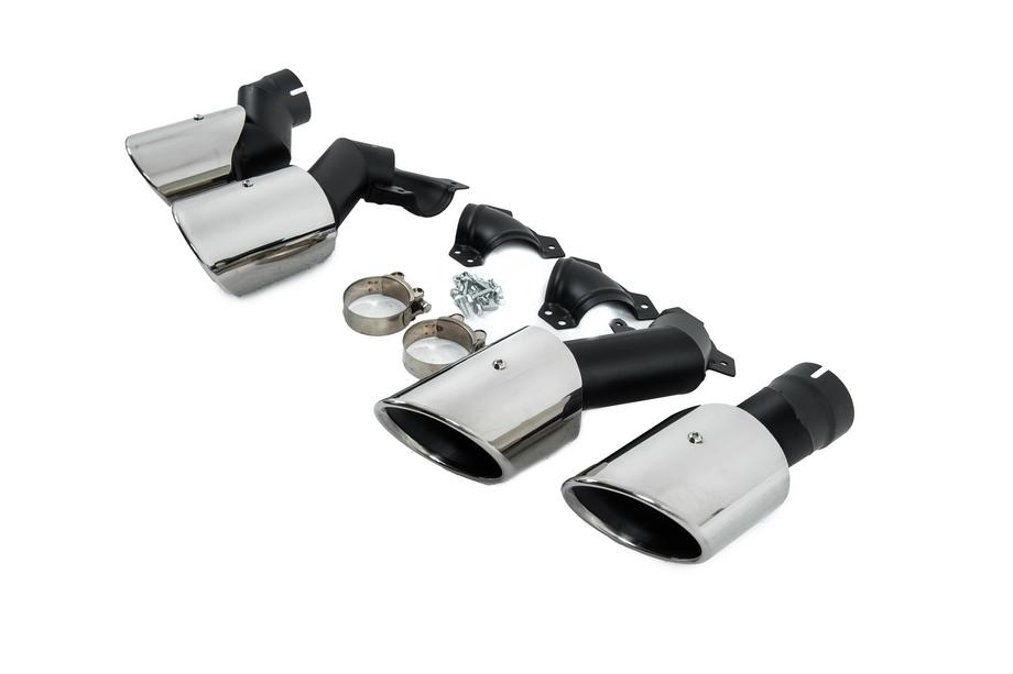 BMW X6 G06 2019–2027 V2 Silver exhaust tips in X6M F96 style Photo 3