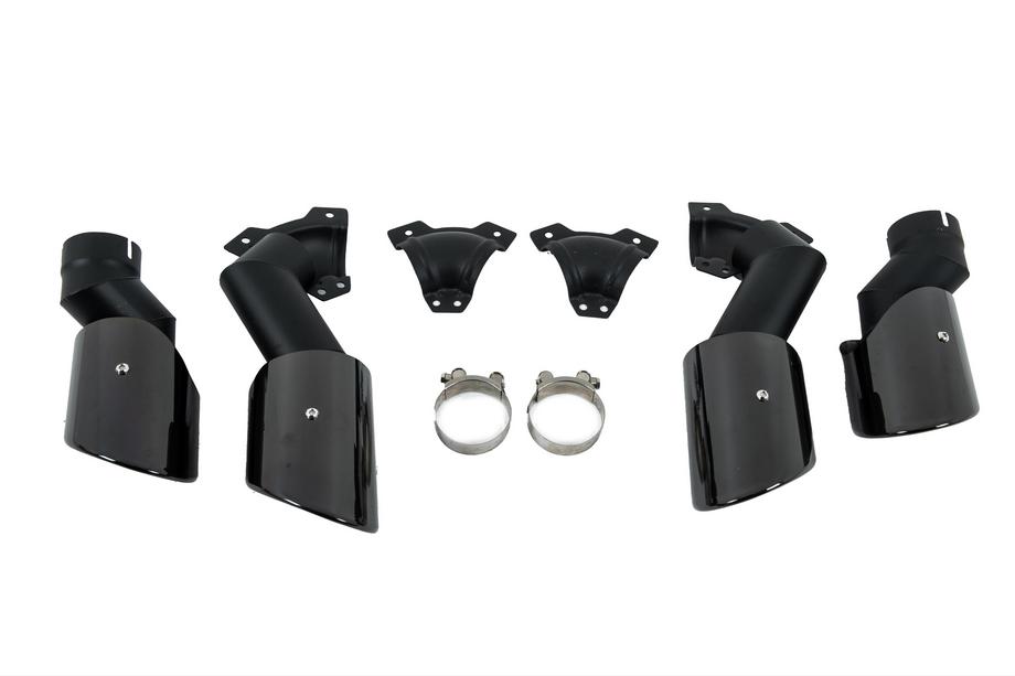 BMW X6 G06 2019–2027 V2 Black exhaust tips in X6M F96 style Photo 2