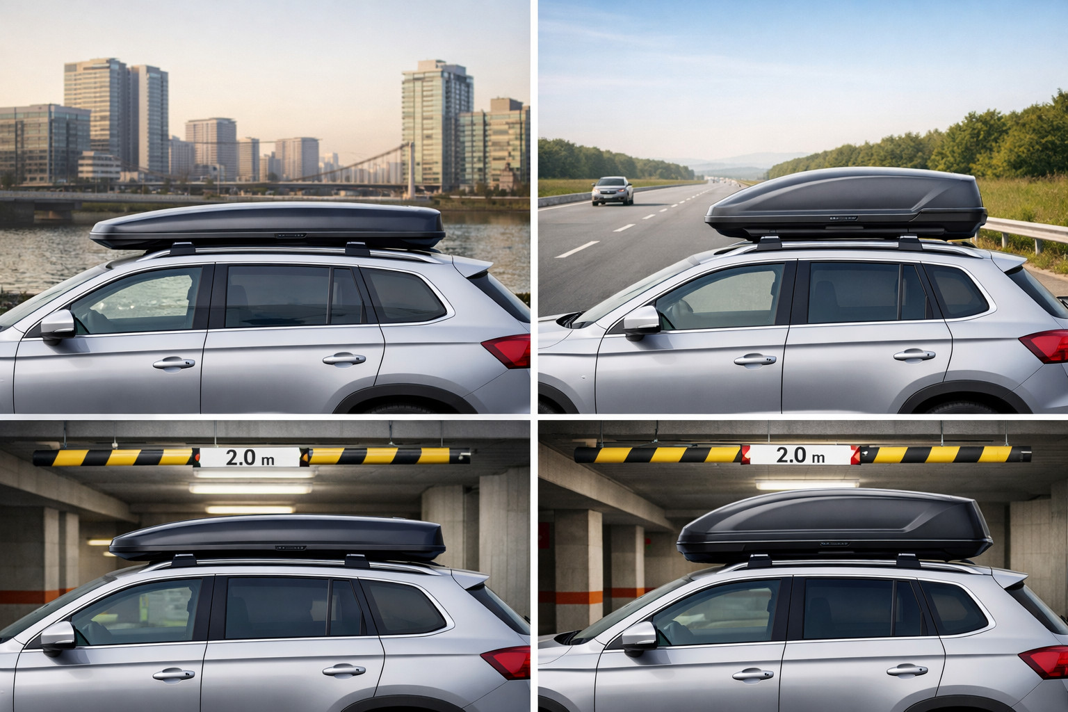 Low or tall roof box: Which to choose for city, highway and parking?