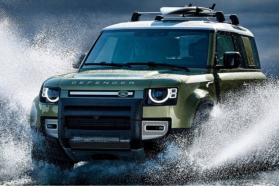 Land Rover Defender 2019- Roof rack cross bars for integrated roof rails OEM (2 pcs) Black Image