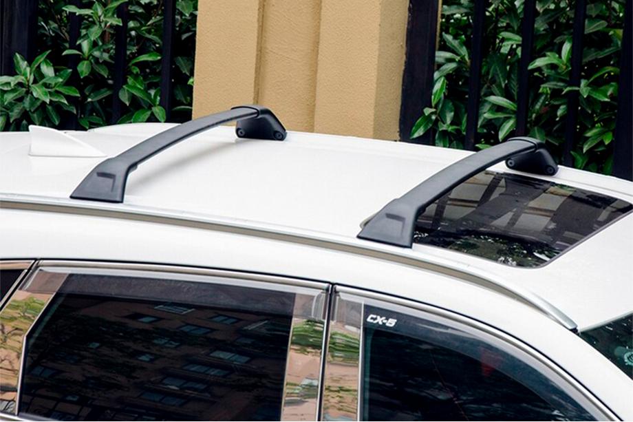 Mazda CX-5 2017–2025 Roof rack cross bars for integrated roof rails OEM (2 pcs) Black Photo 4