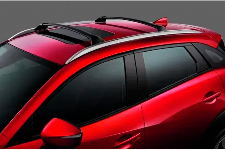 Mazda CX-5 2017–2025 Roof rack cross bars for integrated roof rails HARMS (2 pcs) Black Photo 3