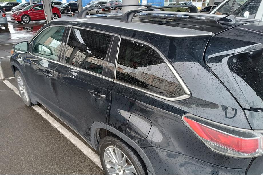 Toyota Highlander 2013-2019 Roof rack cross bars for integrated roof rails OEM (2 pcs) Black Photo 7