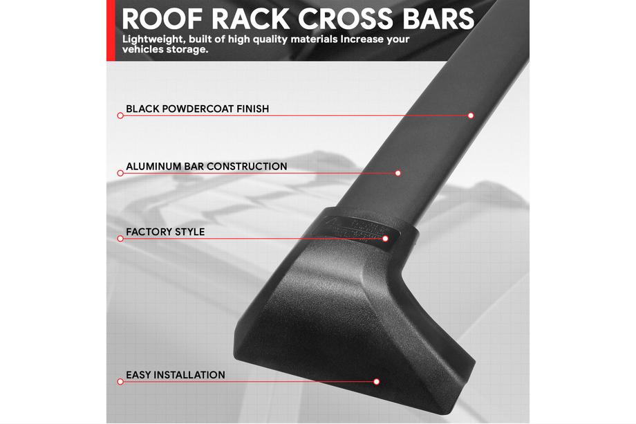 Toyota Highlander 2019- Roof rack cross bars for integrated roof rails OEM (2 pcs) Black Photo 7