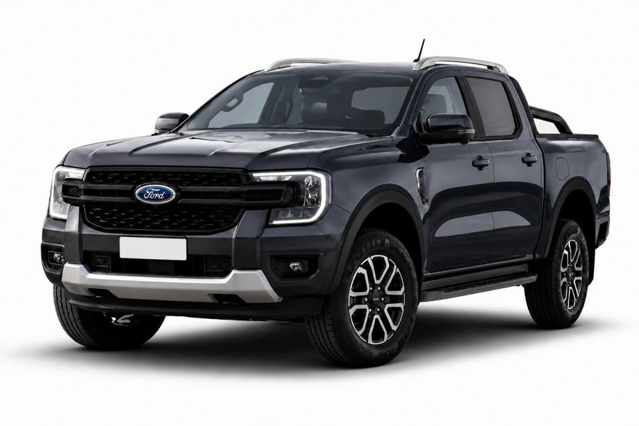 Ford Ranger 2022- OEM Grey Roof Rails (ABS Plastic, Adhesive Mount) Image