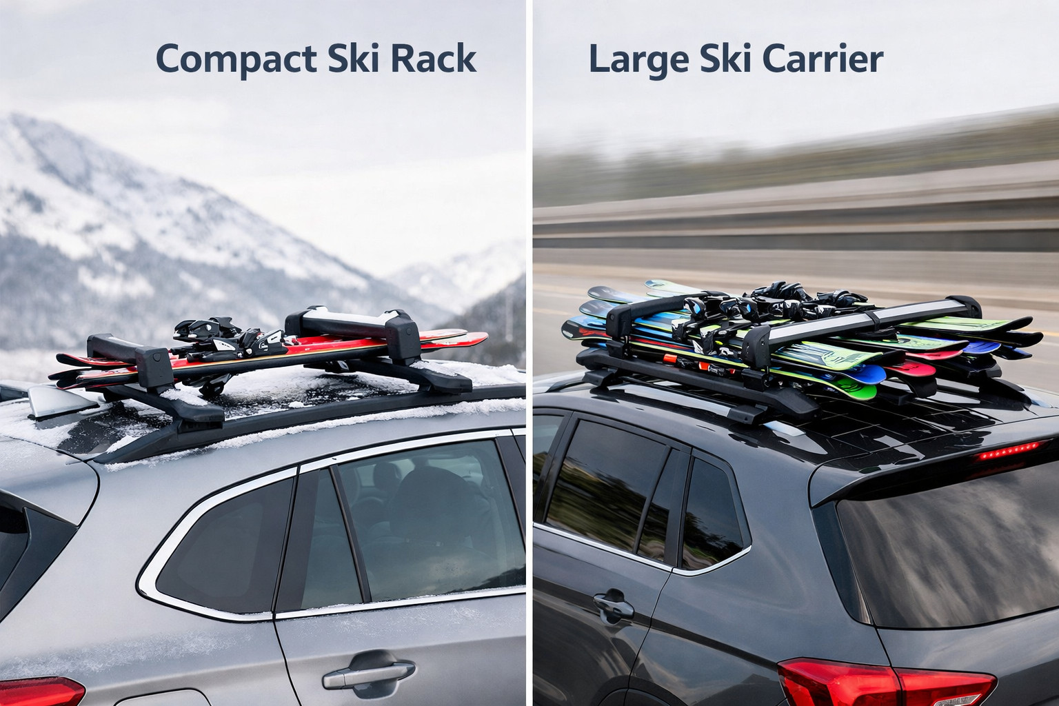 Which ski rack is more practical: simple, compact, or for frequent trips