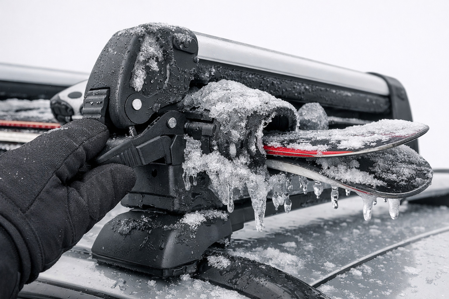 Ski rack freezes and won’t open: what actually helps