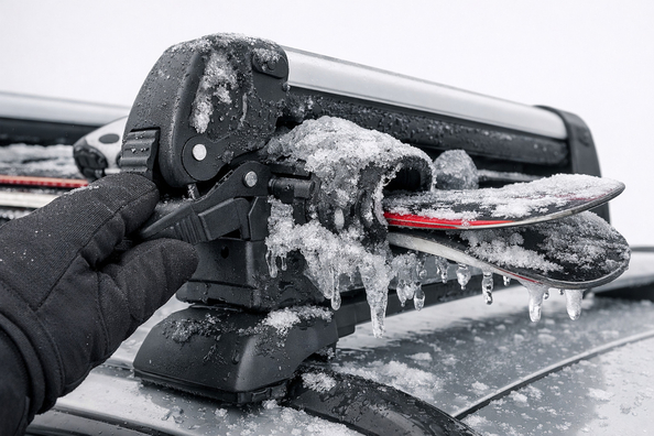 Ski rack freezes and won’t open: what actually helps