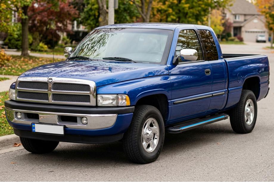 Dodge RAM (BR/BE) 1994–2002 Side steps Maya Blue (2 pcs, Aluminum) Image