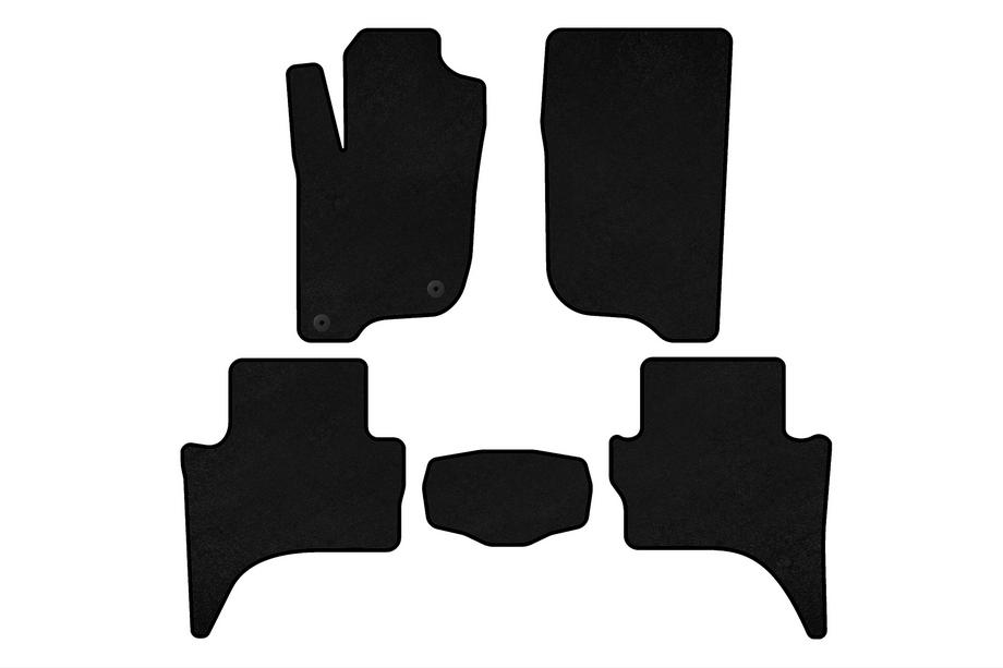 Mitsubishi L200 2015-2024 Deluxe textile floor mats (Short base, Black) Image