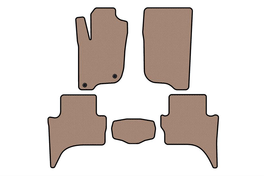 Mitsubishi L200 2015-2024 Rubber floor mats Carsuit (Short base, Beige) Image