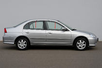 Honda Civic Sedan VII 2001-2006 Exterior window trim stainless steel (4 pcs) OmsaLine - Italian Stainless Steel photo 1
