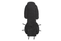 Velour seat cover (1 pc, black with grey stitching) photo 3