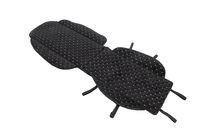 Velour seat cover (1 pc, black with grey stitching) photo 4
