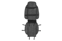 Velour seat cover (1 pc, black with grey stitching) photo 5