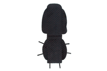 Velour seat cover pad (1 pc, black with red stitching) photo 3