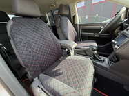 Velour seat cover pad (1 pc, black with red stitching) photo 2
