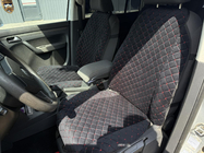 Velour seat cover pad (1 pc, black with red stitching) photo 1