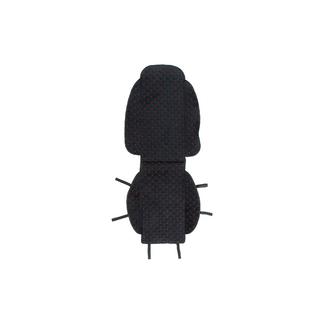 Velour seat cover pad (1 pc, black with red stitching) photo 3