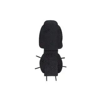 Velour seat cover pad (1 pc, black with red stitching) photo 3