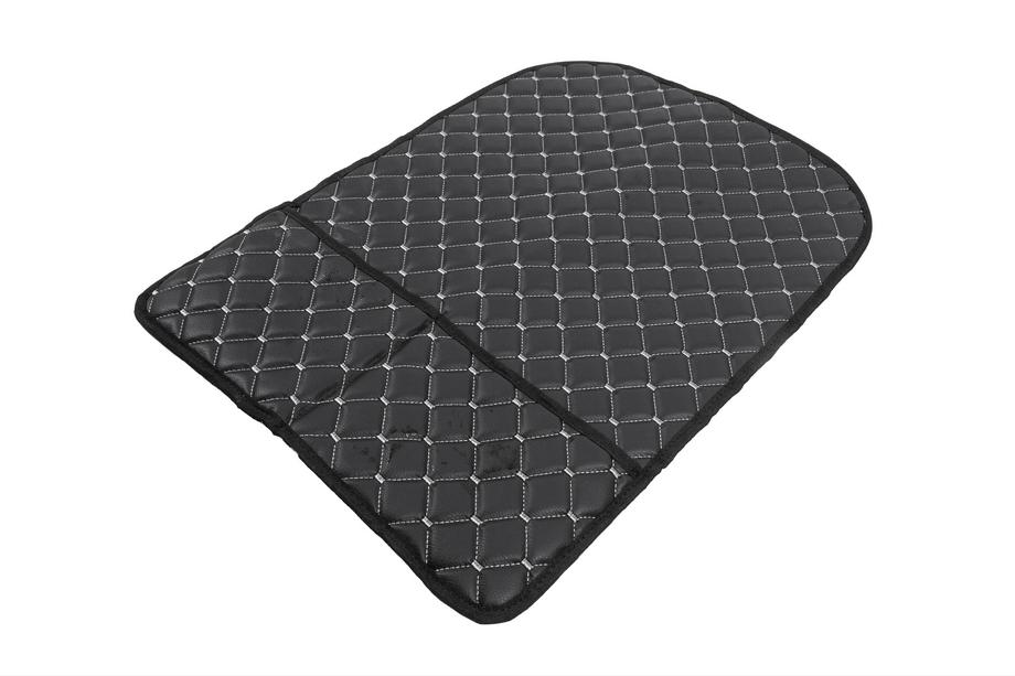 Velour Seat Back Organizer (1 pc, Black with Grey Stitching) Photo 2