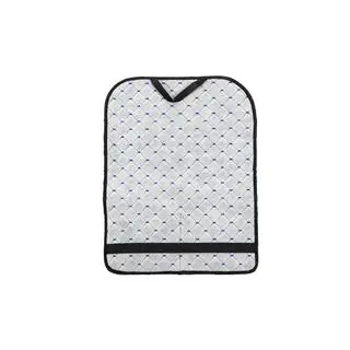 Velour seat back organizer (1 pc, Black with blue stitching) photo 4