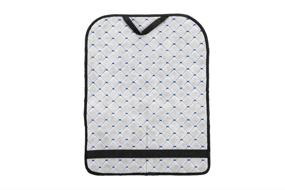 Velour seat back organizer (1 pc, Black with blue stitching) Photo 4