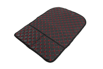 Velour seat back organizer (1 pc, Black with red stitching) photo 2