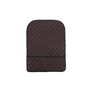 Velour seat back organizer (1 pc, Black with red stitching) photo 1