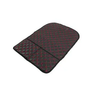 Velour seat back organizer (1 pc, Black with red stitching) photo 2