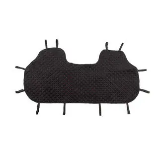 Rear seat covers Velour (set, Black with red stitching) photo 2
