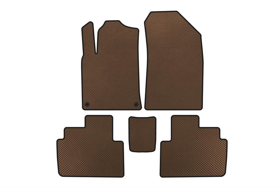 Peugeot 407 2004-2011 EVA Floor Mats (SW, Brown) Image