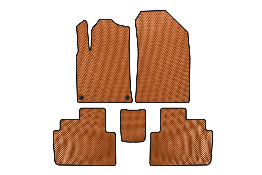 Peugeot 407 2004-2011 EVA Floor Mats (SW, Orange) Image