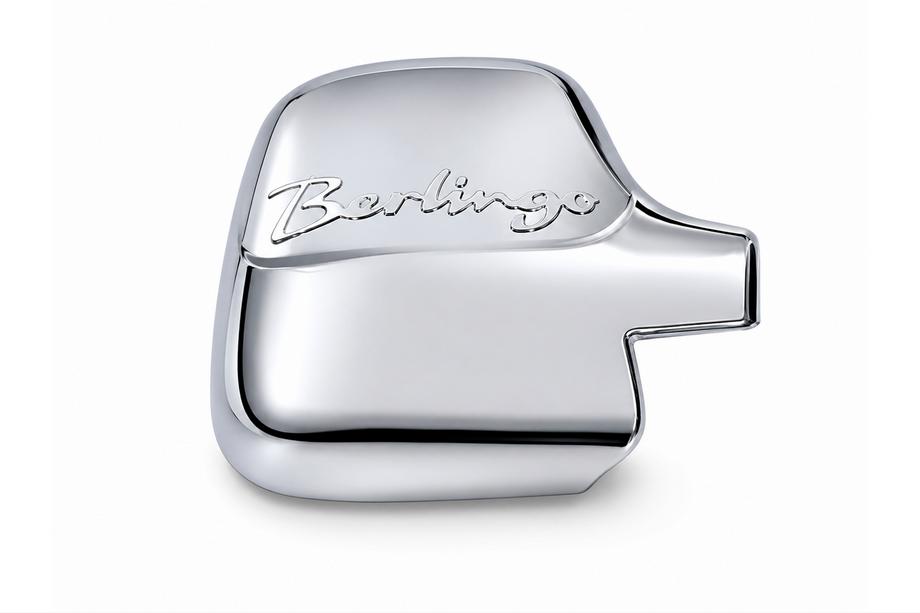 Citroen Berlingo 1996-2008 Right mirror cover with logo (1 pc, plastic) Carmos Photo 1