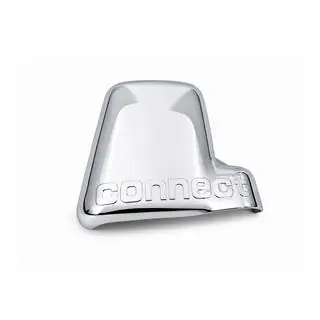 Chrome mirror cover with logo, right (1 pc, plastic) photo 1