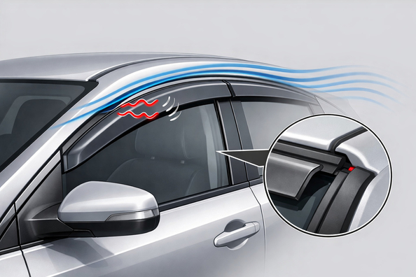 Window deflectors whistle at speed: what went wrong