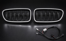 BMW 5 Series F10/F11 2010–2016 M-Look LED Kidney Grilles (Gloss Black) photo 5