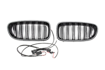 BMW 5 Series F10/F11 2010–2016 M-Look LED Kidney Grilles (Gloss Black) photo 8
