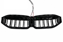 BMW 3 Series G20/G21 2018- M-Look LED kidney grilles (2022+, gloss black) photo 3