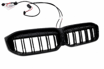 BMW 3 Series G20/G21 2018- M-Look LED kidney grilles (2022+, gloss black) photo 4
