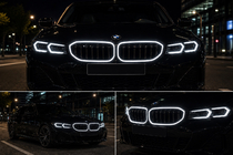 BMW 3 Series G20/G21 2018- M-Look LED kidney grilles (2022+, gloss black) photo 6