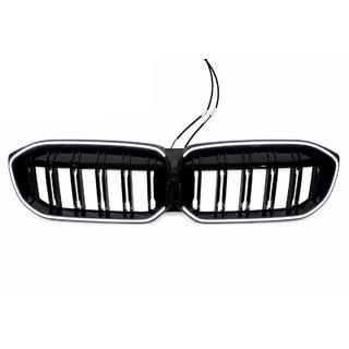 M-Look LED kidney grilles (2022+, gloss black) BMW 3 Series G20/G21 2018- photo 2