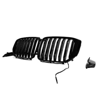 1 Bar LED kidney grilles (2019-2022, gloss black) photo 3