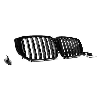 1 Bar LED kidney grilles (2019-2022, gloss black) photo 4